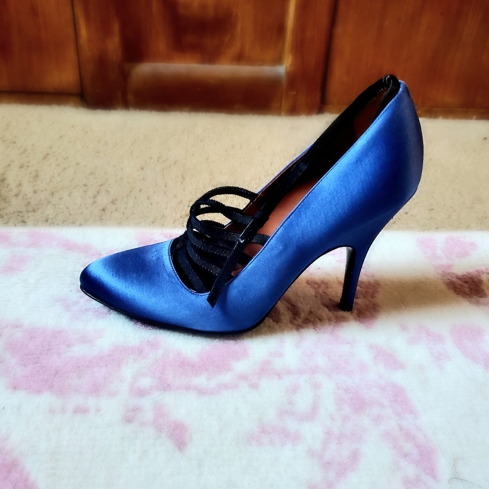 Lanvin Satin Ankle-Strap Pumps